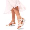 imageDREAM PAIRS Strappy Wrapped Dressy Wedge Sandals Comfortable Ankle Strap Open Toe Evening Dress Wedding Dance Summer ShoesWhitepu