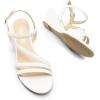 imageDREAM PAIRS Strappy Wrapped Dressy Wedge Sandals Comfortable Ankle Strap Open Toe Evening Dress Wedding Dance Summer ShoesWhitepu