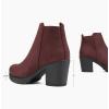 imageDREAM PAIRS Womens Ankle Boots Chunky Heel Platform Fall Heeled Short Booties ShoesBurgundy