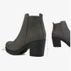 imageDREAM PAIRS Womens Ankle Boots Chunky Heel Platform Fall Heeled Short Booties ShoesGrey