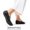 imageDREAM PAIRS Womens Ballet Flats Foldable Square Toe Mary Jane Flats Comfortable Slip On Dress Shoes Business Casual Work Mary Jane ShoesBlack