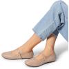 imageDREAM PAIRS Womens Ballet Flats Foldable Square Toe Mary Jane Flats Comfortable Slip On Dress Shoes Business Casual Work Mary Jane ShoesNude