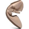 imageDREAM PAIRS Womens Ballet Flats Foldable Square Toe Mary Jane Flats Comfortable Slip On Dress Shoes Business Casual Work Mary Jane ShoesNude