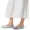 imageDREAM PAIRS Womens Ballet Flats Foldable Square Toe Mary Jane Flats Comfortable Slip On Dress Shoes Business Casual Work Mary Jane ShoesSilver