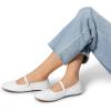 imageDREAM PAIRS Womens Ballet Flats Foldable Square Toe Mary Jane Flats Comfortable Slip On Dress Shoes Business Casual Work Mary Jane ShoesWhite