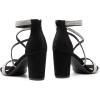 imageDREAM PAIRS Womens Chunk Low Heel Pump SandalsAll Blacksuede