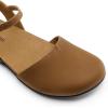 imageDREAM PAIRS Womens Closed Toe Sandals Arch Support Comfort Cork Footbed Flat Sandals Summer ShoesBrown