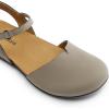 imageDREAM PAIRS Womens Closed Toe Sandals Arch Support Comfort Cork Footbed Flat Sandals Summer ShoesTaupe