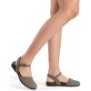 imageDREAM PAIRS Womens Closed Toe Sandals Arch Support Comfort Cork Footbed Flat Sandals Summer ShoesTaupe