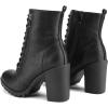 imageDREAM PAIRS Womens Combat Ankle Boots Chunky Heel Lace up Fashion Heeled BootiesBlack