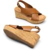 imageDREAM PAIRS Womens Comfortable Ankle Strap Platform Wedge Sandals for Women Casual Dressy SummerBrown