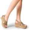 imageDREAM PAIRS Womens Comfortable Ankle Strap Platform Wedge Sandals for Women Casual Dressy SummerKhaki