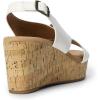 imageDREAM PAIRS Womens Comfortable Ankle Strap Platform Wedge Sandals for Women Casual Dressy SummerWhite