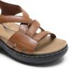 imageDREAM PAIRS Womens Comfortable Arch Support Wedge Sandals Open Toe Summer Walking ShoeBrown