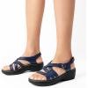 imageDREAM PAIRS Womens Comfortable Arch Support Wedge Sandals Open Toe Summer Walking ShoeNavy
