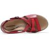 imageDREAM PAIRS Womens Comfortable Arch Support Wedge Sandals Open Toe Summer Walking ShoeRed