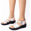 imageDREAM PAIRS Womens Comfortable Arch Support Wedge Sandals Open Toe Summer Walking ShoeWhite