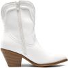 imageDREAM PAIRS Womens Cowboy Ankle Boots Western Booties Low Heel Pointed Toe Cowgirl BootsWhite