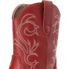 imageDREAM PAIRS Womens Cowboy Cowgirl Western Boots Embroidered Stitched Ankle Boots Square Toe Chunky Heel Fashion Short Booties with ZipperRed