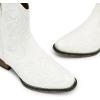 imageDREAM PAIRS Womens Cowboy Cowgirl Western Boots Embroidered Stitched Ankle Boots Square Toe Chunky Heel Fashion Short Booties with ZipperWhite