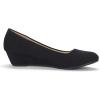 imageDREAM PAIRS Womens Debbie Mid Wedge Heel Pump ShoesBlackSuede