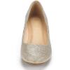 imageDREAM PAIRS Womens Debbie Mid Wedge Heel Pump ShoesGoldGlitter