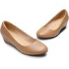 imageDREAM PAIRS Womens Debbie Mid Wedge Heel Pump ShoesNudePu