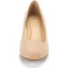 imageDREAM PAIRS Womens Debbie Mid Wedge Heel Pump ShoesNudeSuede