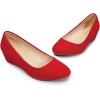 imageDREAM PAIRS Womens Debbie Mid Wedge Heel Pump ShoesRedSuede