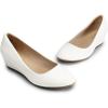 imageDREAM PAIRS Womens Debbie Mid Wedge Heel Pump ShoesWhitePu