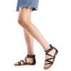 imageDREAM PAIRS Womens Dressy Gladiator Summer Cross Strappy Sandals Comfort Flat Casual Beach Fisherman Thong sandalsBlackpu