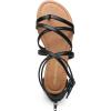 imageDREAM PAIRS Womens Dressy Gladiator Summer Cross Strappy Sandals Comfort Flat Casual Beach Fisherman Thong sandalsBlackpu