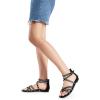 imageDREAM PAIRS Womens Dressy Gladiator Summer Cross Strappy Sandals Comfort Flat Casual Beach Fisherman Thong sandalsBlacksuede