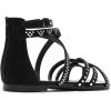 imageDREAM PAIRS Womens Dressy Gladiator Summer Cross Strappy Sandals Comfort Flat Casual Beach Fisherman Thong sandalsBlacksuede