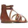 imageDREAM PAIRS Womens Dressy Gladiator Summer Cross Strappy Sandals Comfort Flat Casual Beach Fisherman Thong sandalsBrown
