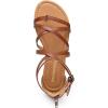 imageDREAM PAIRS Womens Dressy Gladiator Summer Cross Strappy Sandals Comfort Flat Casual Beach Fisherman Thong sandalsBrown