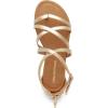 imageDREAM PAIRS Womens Dressy Gladiator Summer Cross Strappy Sandals Comfort Flat Casual Beach Fisherman Thong sandalsGold