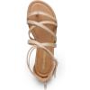 imageDREAM PAIRS Womens Dressy Gladiator Summer Cross Strappy Sandals Comfort Flat Casual Beach Fisherman Thong sandalsNude