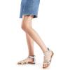 imageDREAM PAIRS Womens Dressy Gladiator Summer Cross Strappy Sandals Comfort Flat Casual Beach Fisherman Thong sandalsSilver
