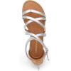imageDREAM PAIRS Womens Dressy Gladiator Summer Cross Strappy Sandals Comfort Flat Casual Beach Fisherman Thong sandalsSilver