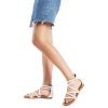 imageDREAM PAIRS Womens Dressy Gladiator Summer Cross Strappy Sandals Comfort Flat Casual Beach Fisherman Thong sandalsWhite