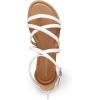 imageDREAM PAIRS Womens Dressy Gladiator Summer Cross Strappy Sandals Comfort Flat Casual Beach Fisherman Thong sandalsWhite