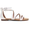 imageDREAM PAIRS Womens Dressy Gladiator Summer Cross Strappy Sandals Comfort Flat Casual Beach Fisherman Thong sandalsWhite