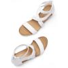 imageDREAM PAIRS Womens Elastic Ankle Strap Open Toe Platform Wedge Sandals Comfortable Summer ShoesWhite