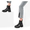 imageDREAM PAIRS Womens Elastic Chelsea Ankle Boots Platform Low Chunky Block Heel Lug Sole Slip on Fall Heeled Booties ShoesBlackSilver
