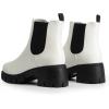 imageDREAM PAIRS Womens Elastic Chelsea Ankle Boots Platform Low Chunky Block Heel Lug Sole Slip on Fall Heeled Booties ShoesWhite