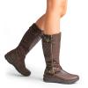 imageDREAM PAIRS Womens Faux Fur Knee High Boot Round Toe Fall Winter BootsBrown