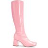 imageDREAM PAIRS Womens Gogo Boots Square Toe Chunky Wide Calf Knee High Boots For WomenPinkpat