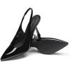 imageDREAM PAIRS Womens Heels Slingback Stiletto Pumps Shoes Pointed Closed Toe Kitten Heels Dress Bridal Elegant Wedding Sexy PartyBlackpat