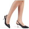 imageDREAM PAIRS Womens Heels Slingback Stiletto Pumps Shoes Pointed Closed Toe Kitten Heels Dress Bridal Elegant Wedding Sexy PartyBlacksnake